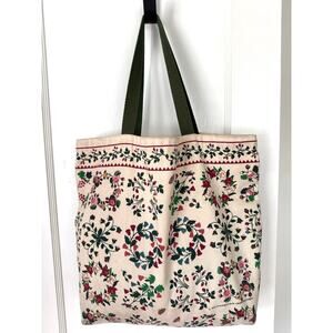 Smithsonian Institution Floral Print Cotton Tote Bag